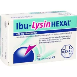 IBU-LYSINHEXAL Plėvele dengtos tabletės, 50 vnt
