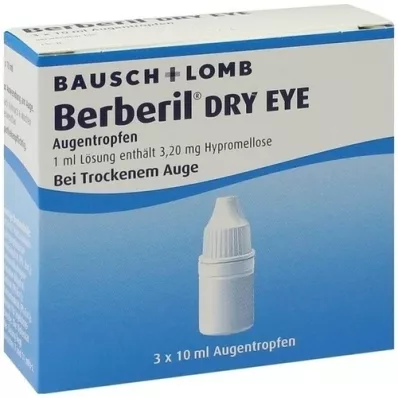 BERBERIL Sausų akių lašai, 3X10 ml