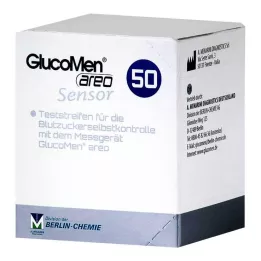 GLUCOMEN Areo jutiklio testo juostelės, 50 vnt
