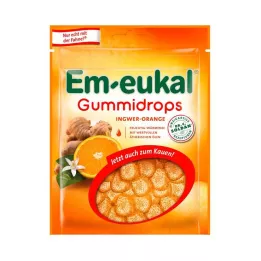 EM-EUKAL Kramtomosios gumos lašeliai imbiero ir apelsinų cukraus, 90 g