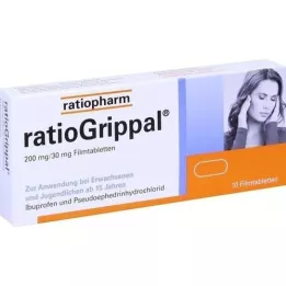 RATIOGRIPPAL 200 mg/30 mg plėvele dengtos tabletės, 10 vnt