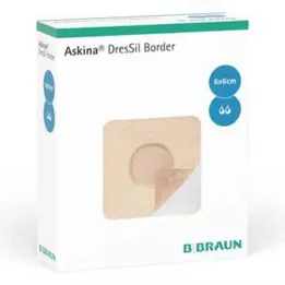 ASKINA DresSil Border Sil.Schaumst.V.6x6 cm, 10 vnt
