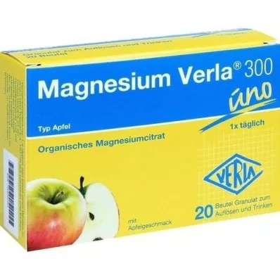 MAGNESIUM VERLA 300 obuolių granulių, 20 vnt