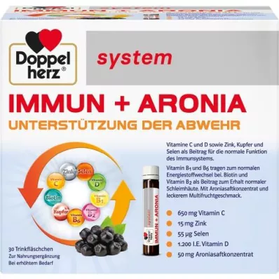 DOPPELHERZ Immun+Aronia sistemos ampulės, 30 vnt