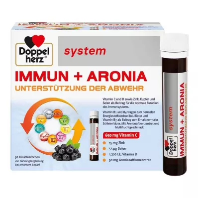 DOPPELHERZ Immun+Aronia sistemos ampulės, 30 vnt