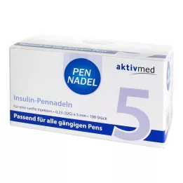 PEN-NADELN Universalios 5 adatos 0,23x5 mm 32 G, 100 vnt