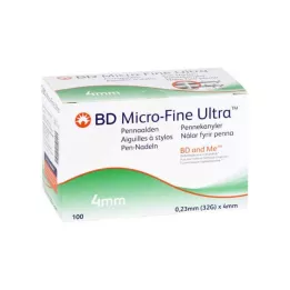 BD MICRO-FINE ULTRA Plunksnakočių adatos 0,23x4 mm, 100 vnt
