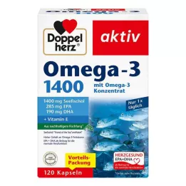 DOPPELHERZ Omega-3 1.400 kapsulių, 120 kapsulių