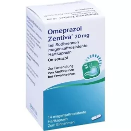 OMEPRAZOL Zentiva 20 mg nuo rėmens, 14 vnt