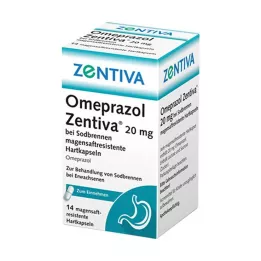 Omeprazole Zentiva 20 mg nuo rėmens, 14 vnt