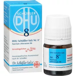 BIOCHEMIE DHU 8 Natrio chloratas D 6 rutuliukai, 10 g