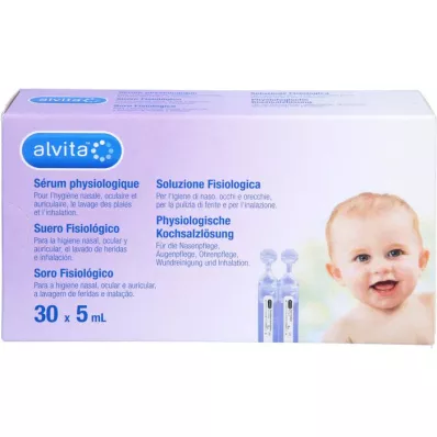 ALVITA Fiziologinio fiziologinio tirpalo ampulės, 30X5 ml