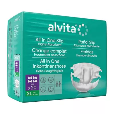 Alvita All-in-One nelaikymo kelnės maxi xl night, 20 vnt
