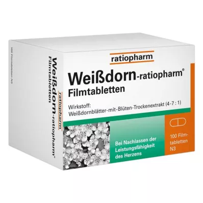 Hawthorn-ratiopharm® plėvele dengtos tabletės, 100 vnt Hawthorn-ratiopharm® plėvele dengtos tabletės, 100 vnt