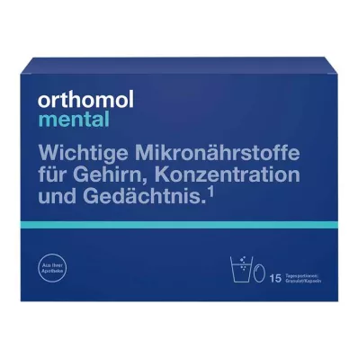 Orthomol Mental Granules / Kapsulės 15 dienos porcijų, 1 vnt