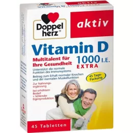 DOPPELHERZ Vitaminas D3 1000 I.U. EXTRA Tabletės, 45 vnt