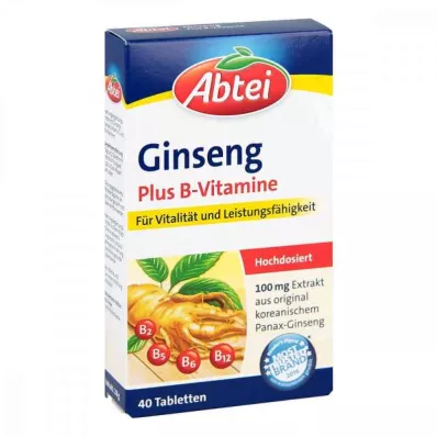ABTEI Ženšenis plius B grupės vitaminai, 40 kapsulių ABTEI Ženšenis plius B grupės vitaminai, 40 kapsulių
