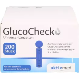 GLUCOCHECK Lancetai universalūs, 200 vnt