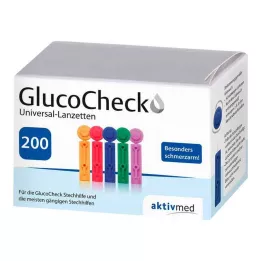 GLUCOCHECK Lancetai universalūs, 200 vnt
