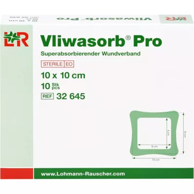 VLIWASORB Pro superabsorb.comp.sterile 10x10 cm, 10 vnt