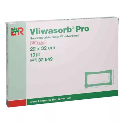 Vliwasorb Pro suberabsorb.Komp.steril 22x32 cm, 10 vnt Vliwasorb Pro suberabsorb.Komp.steril 22x32 cm, 10 vnt