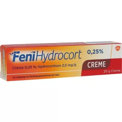 FENIHYDROCORT Kremas 0,25 %, 20 g