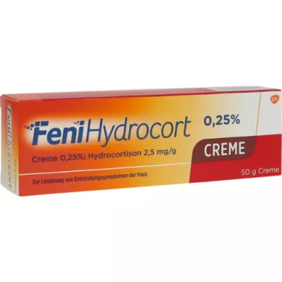 FENIHYDROCORT Kremas 0,25 %, 50 g