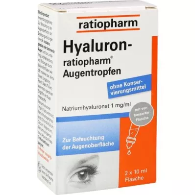 HYALURON-RATIOPHARM Akių lašai, 2X10 ml