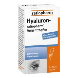 HYALURON-RATIOPHARM Akių lašai, 2X10 ml