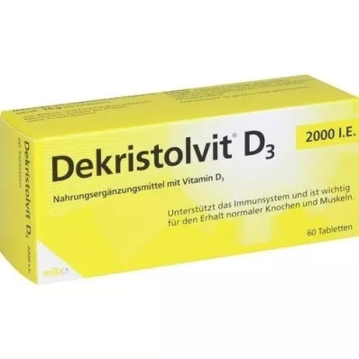 DEKRISTOLVIT D3 2 000 TV tablečių, 60 kapsulių