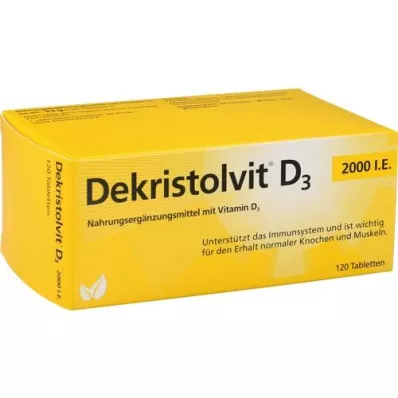 DEKRISTOLVIT D3 2 000 TV tablečių, 120 vnt