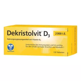 DEKRISTOLVIT D3 2 000 TV tablečių, 120 vnt