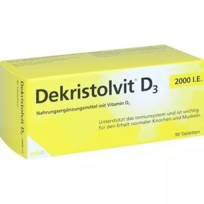 DEKRISTOLVIT D3 2 000 TV tablečių, 90 vnt