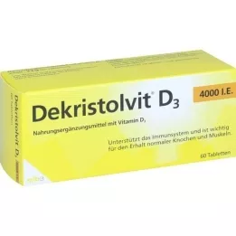 DEKRISTOLVIT D3 4000 TV tabletės, 60 vnt