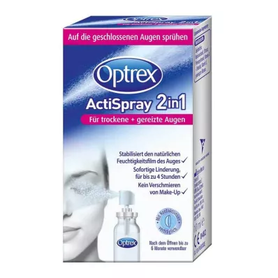 OPTREX ActiSpray 2in1 sausoms ir sudirgusioms akims, 10 ml