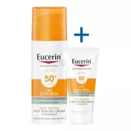 EUCERIN Saulės gelis-kremas Oil Contr.Anti-Gl.Eff.SPF50+, 50 ml