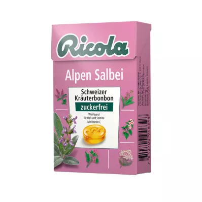 Alpių šalavijų saldainių dėžutė Ricola be cukraus, 50 g