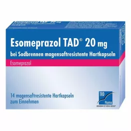 Esomeprazole TAD® 20 mg nuo rėmens, 14 vnt