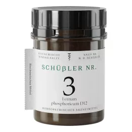 SCHÜSSLER Nr.3 Ferrum phosphoricum D 12 tablečių, 400 kapsulių