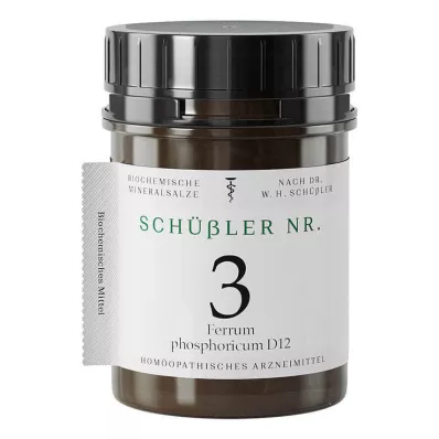 Schüssler No.3 Ferrum phosphoricum D 12 tablečių, 400 vnt Schüssler No.3 Ferrum phosphoricum D 12 tablečių, 400 vnt