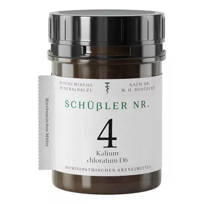Schüssler No.4 Potassium chloratum D 6 tabletės, 400 vnt Schüssler No.4 Potassium chloratum D 6 tabletės, 400 vnt