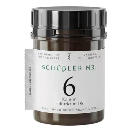 SCHÜSSLER Nr.6 Potassium sulphuricum D 6 tabletės, 400 kapsulių