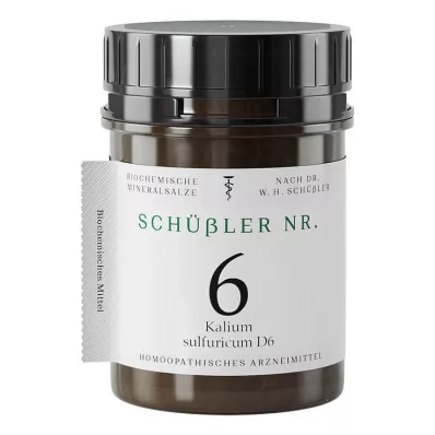 SCHÜSSLER NR.6 Potassium sulphuricum D 6 tabletės, 1000 kapsulių