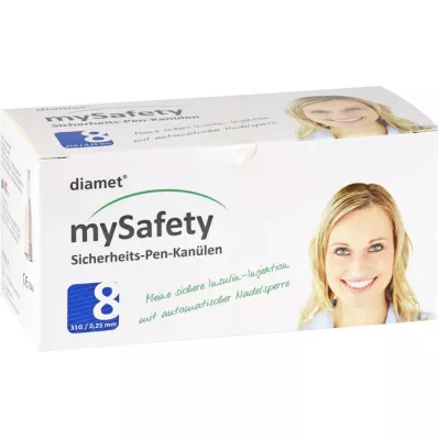 DIAMET mySafety-Pen Kan.31 G 0,25x8 mm, 100 vnt