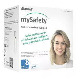 DIAMET mySafety-Pen Kan.31 G 0,25x8 mm, 100 vnt