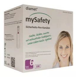 DIAMET mySafety-Pen Kan.31 G 0,25x6 mm, 100 vnt