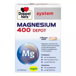 DOPPELHERZ Magnio 400 Depot sistemos tabletės, 30 kapsulių