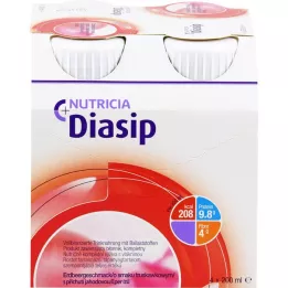 DIASIP Braškių skonio, 4X200 ml