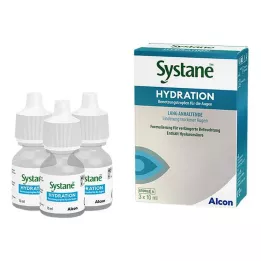 SYSTANE HYDRATION Drėkinamieji lašai akims, 3X10 ml