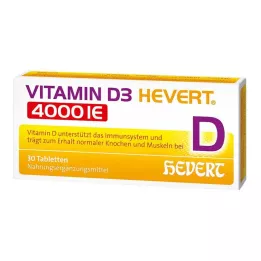Vitaminas D3 Hevert 4000 TV tabletės, 30 vnt